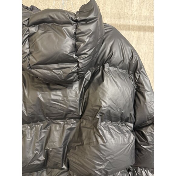 Prada XL Black Hooded Puffer Jacket With Graphene Padding Technology & Zipper Cl - Picture 10 of 16